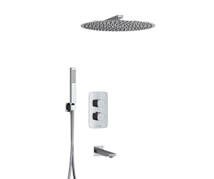 A178644 Thermo Встраиваемый комплект для ванны с верхней насадкой, лейкой и изливом