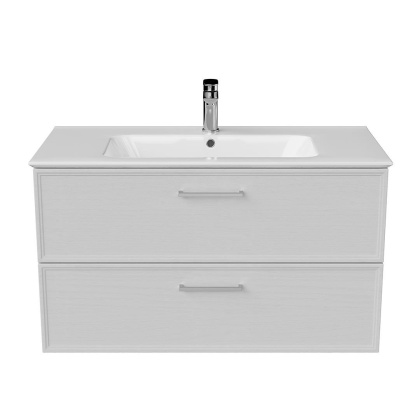 Тумба PIANO Classic подвесная 95 см, 2 ящика, ясень белый матовый PIA.CL.95\WHT.M