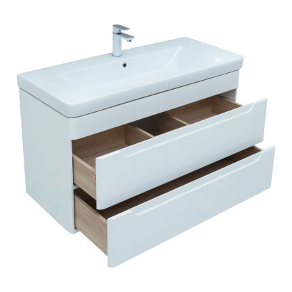 Мебель для ванной Aquanet София 105 белый глянец (2 ящика)