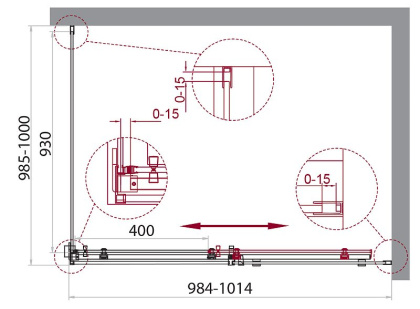 ACQUA-A-1-100-C-Cr Душевой уголок