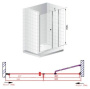 ELENA-W-B-11-40+60-P-Cr-L Душевая дверь