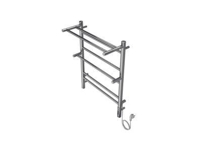 Полотенцесушитель электрический Aquatek (Акватек) Альфа П7 500х700 мм, с полкой, подключение скрытое к сети электропитания / электропровод с вилкой, с терморегулятором и таймером quick touch, нержавеющая сталь AISI 201, гарантия 5 лет