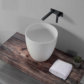 Раковина чаша круглая Corian белая d39 h40 Раковина чаша круглая Corian белая d39 h40