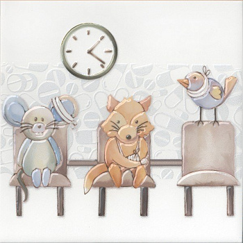 Декор VT\A506\5009 Айболит 6 белый,бежевый 20см*20см*6,9мм (1уп/10шт)фауна, шт