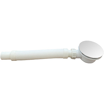 Сифон с крышкой для поддонов из камня VST-2SQ c гидрозатвором, белый