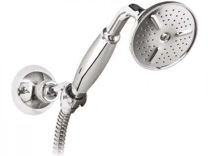 CZR-U-D1FC-03/24-Bi Ручной душ, ручка белая, исполнение золото 24 карат