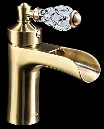 Смеситель для умывальника VOGUE CRYSTAL, бронза_Комплект Смеситель для умывальника VOGUE CRYSTAL, бронза_Комплект