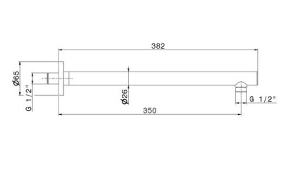 Круглая настенная насадка для душа OLE, хром
