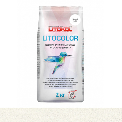 Затирка цементная LITOCOLOR L.00 белый