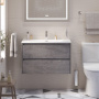 Тумба с раковиной подвесная BelBagno KRAFT 39-80 Pino Pasadena, раковина белая Тумба с раковиной подвесная BelBagno KRAFT 39-80 Pino Pasadena, раковина белая