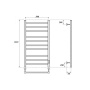 Полотенцесушитель электрический Point Аврора PN10850 П10 500x1000 диммер справа, хром
