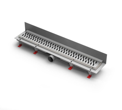 Душевой лоток 75 см Creto Zigzag CRE-750 ZN-P с решеткой, хром