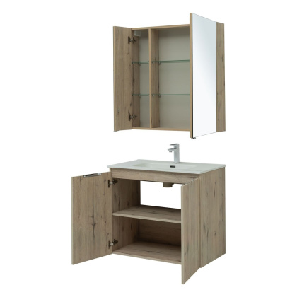 Мебель для ванной Aquanet Алвита New 80 2 дверцы, дуб веллингтон белый