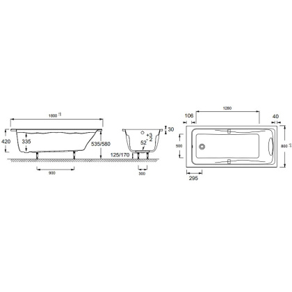 Акриловая ванна Jacob Delafon Odeon 180x80 E6048RU-00, шт Акриловая ванна Jacob Delafon Odeon 180x80 E6048RU-00, шт