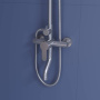 Душевая стойка RGW SP-24-S Сатин Головной душ/Смеситель (Ручной душ.Шланг 1,5 м.)