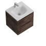 Тумба с раковиной подвесная BelBagno ETNA39-50  Rovere Moro, раковина белая