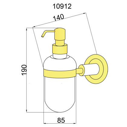 Настенный диспенсер MURANO CRYSTAL_Комплект 10912-CRST-G Boheme