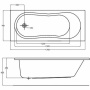 Акриловая ванна Cersanit Nike 170х70 63347