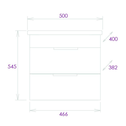 Тумба Onika Легран 50 подвесная, дуб галифакс (ум. Фостер 50/Como 50)