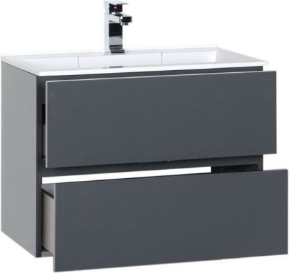 Тумба под раковину Aquanet Алвита 70 серый антрацит