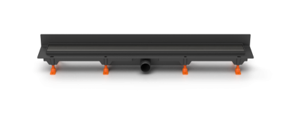 Душевой лоток 65 см Creto Uni CRE-650 UB-P с решеткой, черный