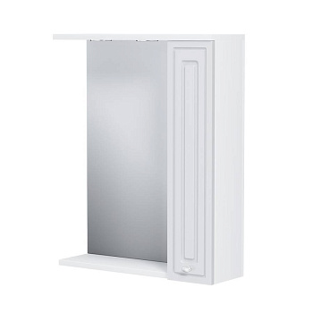 Зеркальный шкаф Palace One с подсветкой правый, 75х60х19 см, белый, M41MPR0601WG