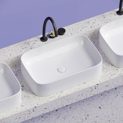 Умывальник чаша накладная прямоугольная Element 605*380*150мм