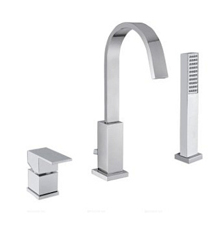 Смеситель на борт ванны на 3 отверстия Cezares UNIKA-BVD3-01