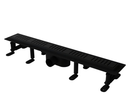 Душевой трап RGW SDR-34B-60 линейный 600 черный Ø 50 мм на ножках