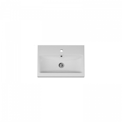 M90WCC0602WG GEM, Раковина мебельная, керамическая, 60 см, встроенная, цвет: Белый, глянец