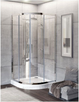 Душевой уголок Aquanet Delta NPE2142 100x100, R550, прозрачное стекло