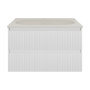 База под раковину Welle 800 подвесная, 2 выкатных ящика soft-close, M.White
