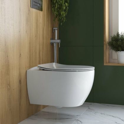 Унитаз подвесной безободковый с функцией биде CEZARES COMFORT CZR-191-TH/BS