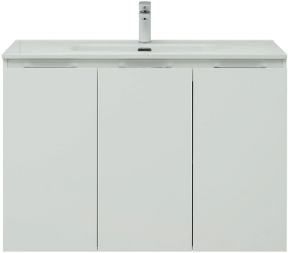 Тумба под раковину Aquanet Алвита New 100 3 дверцы, белый матовый