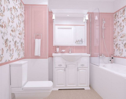 Плитка настенная 14007R Монфорте розовый панель обрезной 40*120*12 (3шт\1.44м2), м2