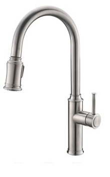 Смеситель для кухни с выдвижным изливом, двухрежимный, нержавеющая сталь, исполнение сатин BB-LAM58-IN Смеситель для кухни с выдвижным изливом, двухрежимный, нержавеющая сталь, исполнение сатин BB-LAM58-IN