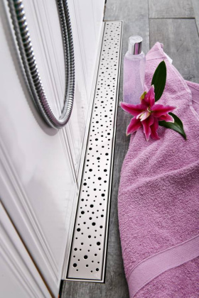 Душевой лоток 35 см Creto Points CRE-350 PH с решеткой, хром