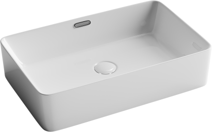 Умывальник чаша накладная прямоугольная со сливом переливом Element 600*380*140мм