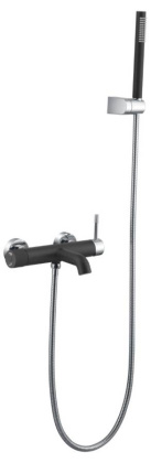 Смеситель для ванны, Uno. Black Chrome