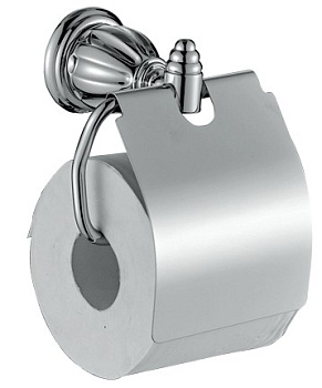 Бумагодержатель с крышкой RUSH Socotra, 8х20х9 см, хром, ST12111