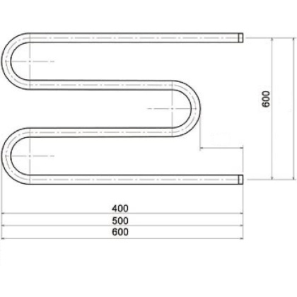 Полотенцесушитель М3/4" 60*50 с креплениями Полотенцесушитель М3/4" 60*50 с креплениями