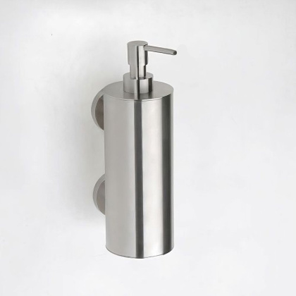 Настенный дозатор для жидкого мыла (большой металлический стакан), 2 держателя