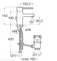Смеситель для раковины ROCA Targa 75A3060C0M
