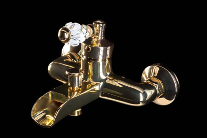 Смеситель для ванны VOGUE CRYSTAL, золото_Комплект Смеситель для ванны VOGUE CRYSTAL, золото_Комплект