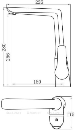 Смеситель для кухни Aquanet Pragmatic AF430-41С Смеситель для кухни Aquanet Pragmatic AF430-41С