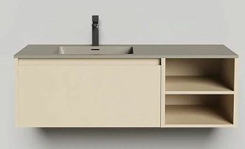 Подвесная тумба Domino 1200, эмаль, Onda Plus, с открытой полкой