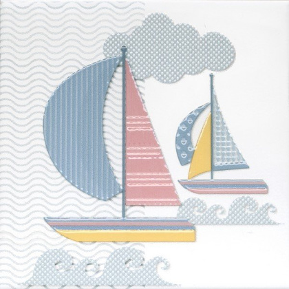 Керамический декор VT\A377\5009 Бон Вояж голубой (20см*20см*6,9мм) (10шт/0,4м2) Парусник, шт.