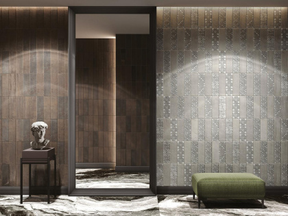 Плитка настенная 9046 Шеннон коричневый темный матовый 8.5*28.5*8.5 (44шт\1.07м2), м2