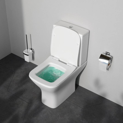 C908601SC Gem унитаз-компакт  без ободка с сиденьем микролифт