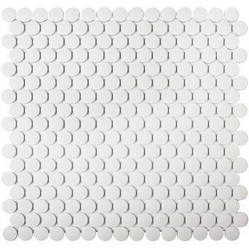 Противоскользящая мозаика, Penny Round White Antislip, Non-Slip